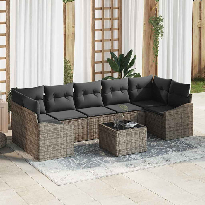 Set de canapele pentru grădină Manual 8 pcs Gri 55 x 55 x 37 cm - WALTI WALTI