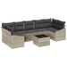 Set de canapele pentru grădină cu pernă 8 pcs Gri deschis - WALTI WALTI