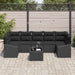 Set de canapea cu pernă Negru 55 x 55 x 37 cm poliratan - WALTI WALTI