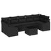 Set de canapea cu pernă Negru 55 x 55 x 37 cm poliratan - WALTI WALTI