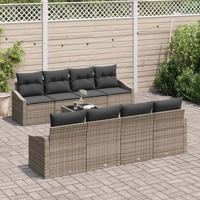Set de canapele pentru grădină Manual 9 pcs Gri 55 x 55 x 37 cm - WALTI WALTI
