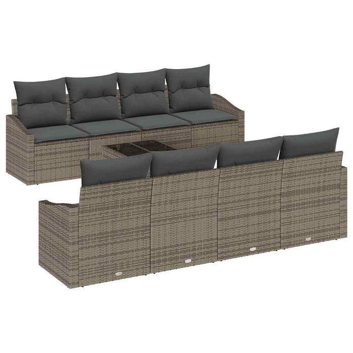Set de canapele pentru grădină Manual 9 pcs Gri 55 x 55 x 37 cm - WALTI WALTI