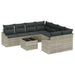 Set de canapele pentru grădină cu pernă 9 pcs Gri deschis - WALTI WALTI