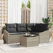 Set de Sofa pentru Grădină de 5 Piese cu Perne Gri din Poli Rattan - WALTI WALTI