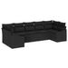 Set de canapea cu pernă 7 pcs Negru poliratan - WALTI WALTI