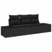 Set de canapea cu pernă 3 pcs Negru poliratan - WALTI WALTI