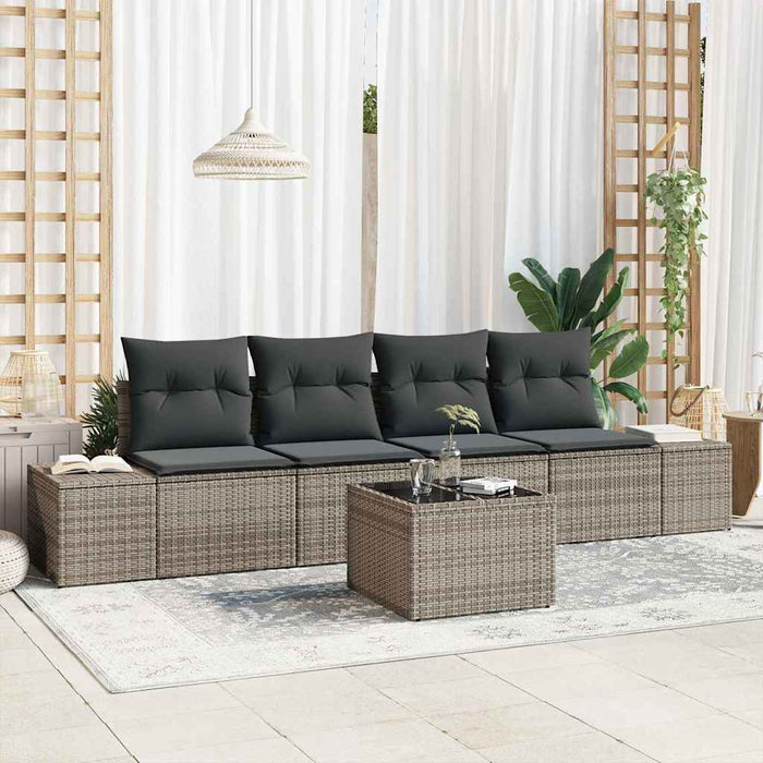 Set de canapele pentru grădină Manual 5 pcs Gri 55 x 55 x 37 cm - WALTI WALTI
