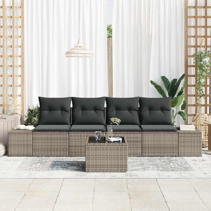 Set de canapele pentru grădină Manual 5 pcs Gri 55 x 55 x 37 cm - WALTI WALTI