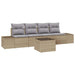 Set de canapele pentru grădină cu pernă 5 pcs Bej, Gri deschis - WALTI WALTI