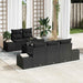 Set de canapele pentru grădină cu pernă 6 pcs Negru poliratan - WALTI WALTI