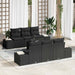 Set de canapele pentru grădină cu pernă 7 pcs Negru poliratan - WALTI WALTI