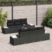 Set de canapele pentru grădină cu pernă 7 pcs Negru poliratan - WALTI WALTI