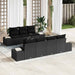 Set de canapele pentru grădină cu pernă 8 pcs Negru poliratan - WALTI WALTI