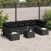 Set de canapele pentru grădină 8 pcs Negru Rattan poli - WALTI WALTI