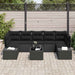Set de canapele pentru grădină 8 pcs Negru Rattan poli - WALTI WALTI