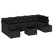 Set de canapele pentru grădină 8 pcs Negru Rattan poli - WALTI WALTI