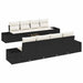 Set de canapele pentru grădină 7 pcs Negru și Crem poliratan - WALTI WALTI