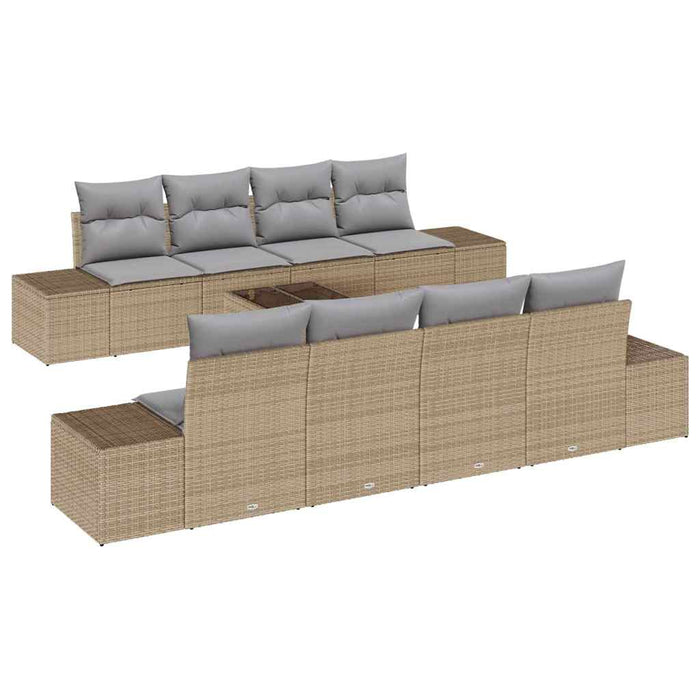 Set de canapele pentru grădină 7 pcs bej și gri deschis - WALTI WALTI