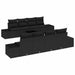 Set de canapele pentru grădină 7 pcs Negru 294 x 62 x 69 cm - WALTI WALTI