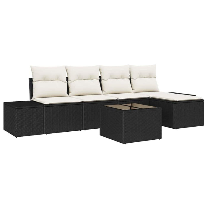 Set de Canapea de Grădină cu Pernuțe Brown Rattan Polimeric - WALTI WALTI