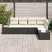 Set de canapea de grădină cu perne Negru Rattan Poliester - WALTI WALTI