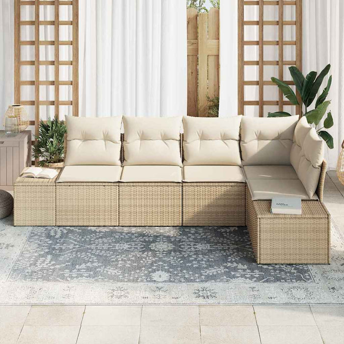 Set de canapele pentru grădină 5 pcs Bej poliratan - WALTI WALTI