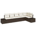 Set de canapele pentru grădină 6 pcs maro și crem Rattan poli - WALTI WALTI