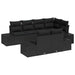 Set de canapele pentru grădină cu pernă 7 pcs Negru poliratan - WALTI WALTI