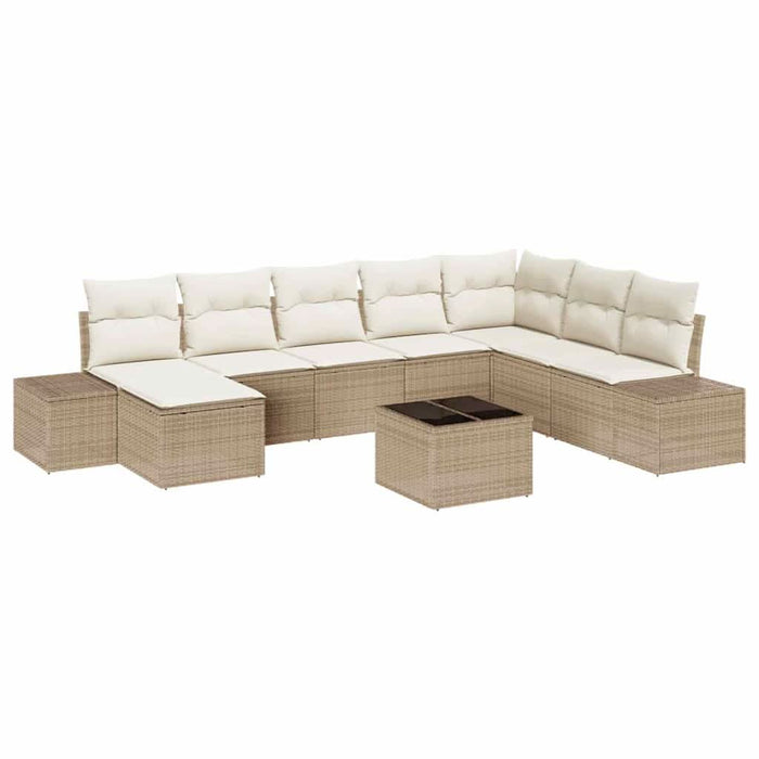Set de canapele pentru grădină cu pernă 9 pcs 319 x 209 x 85 cm - WALTI WALTI
