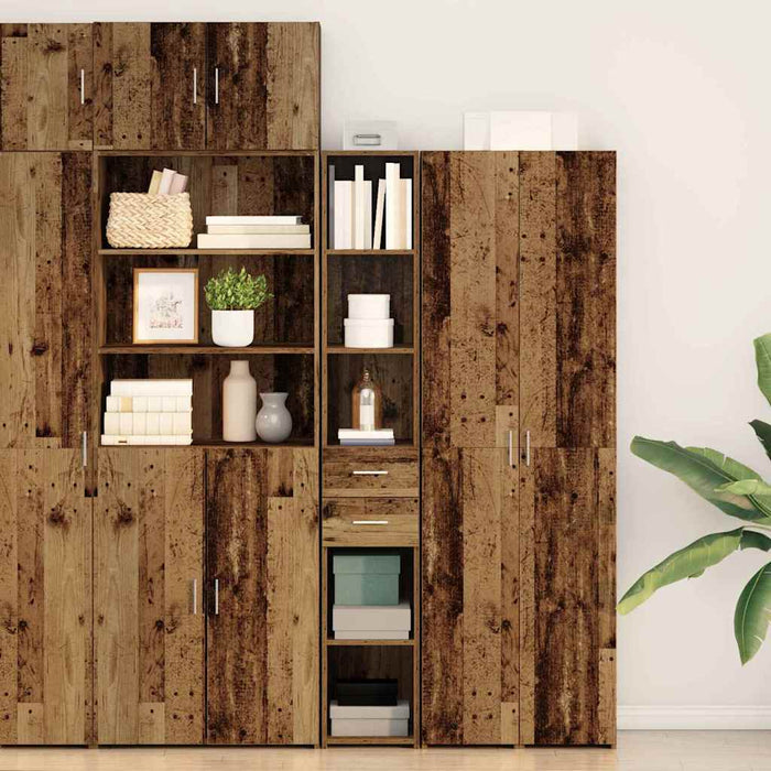 Bibliotecă cu sertar Lemn vechi 30 x 42.4 x 185.2 cm - WALTI WALTI