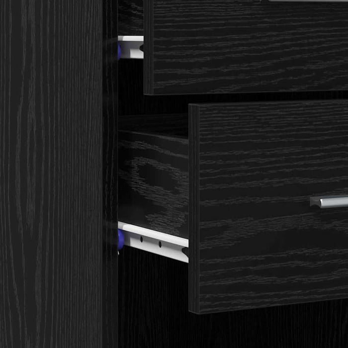 Bibliotecă cu sertar Stejar Negru 30 x 42.4 x 185.2 cm - WALTI WALTI