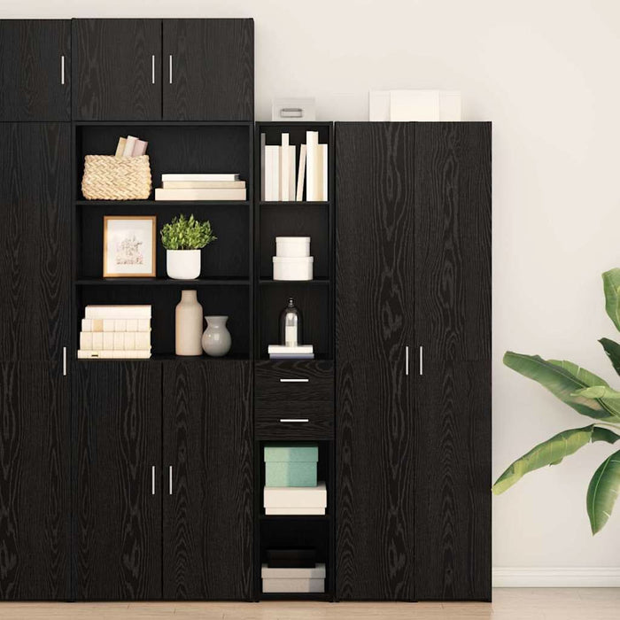Bibliotecă cu sertar Stejar Negru 30 x 42.4 x 185.2 cm - WALTI WALTI