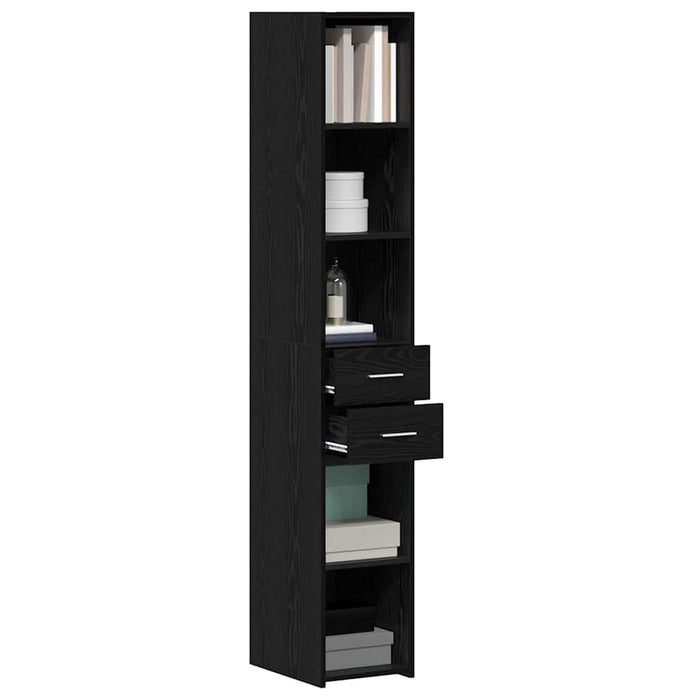 Bibliotecă cu sertar Stejar Negru 30 x 42.4 x 185.2 cm - WALTI WALTI