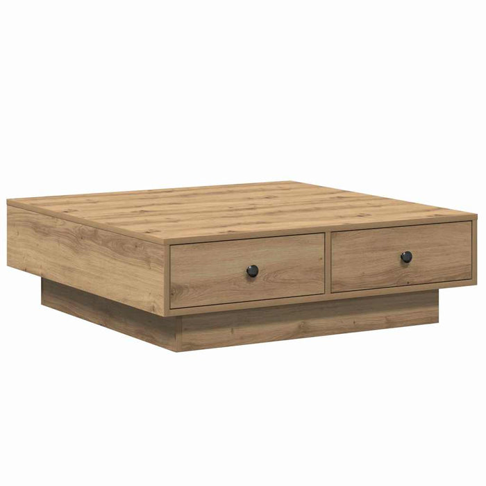 Masă de cafea Stejar Artizanal 90 x 90 x 28 cm Lemn compozit - WALTI WALTI