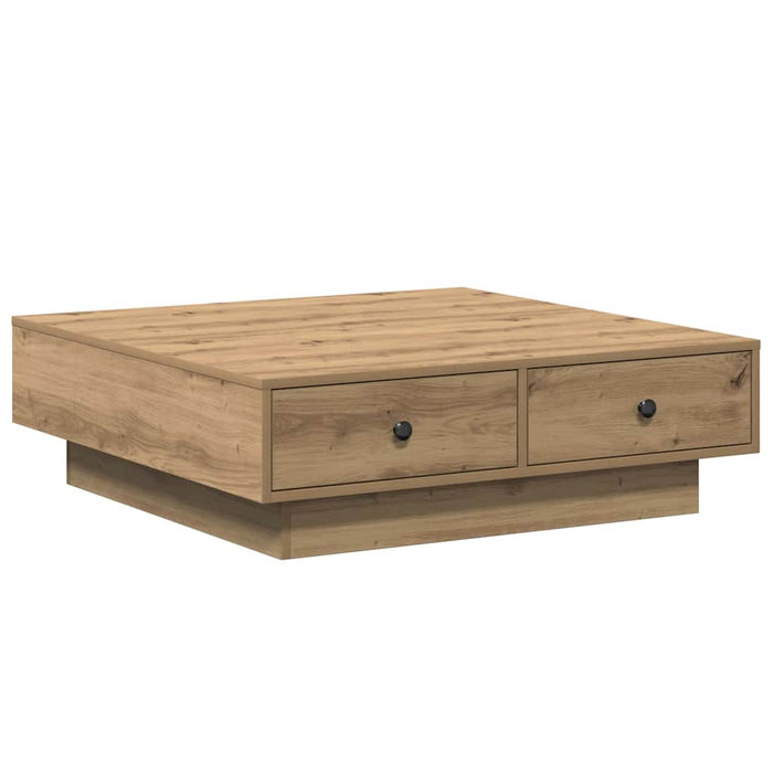 Masă de cafea Stejar Artizanal 90 x 90 x 28 cm Lemn compozit - WALTI WALTI