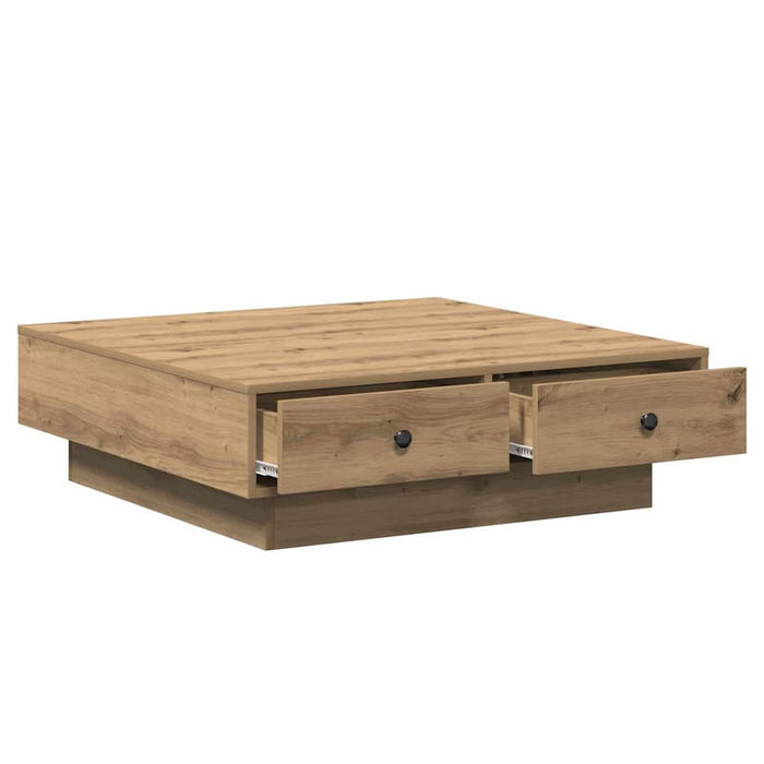 Masă de cafea Stejar Artizanal 90 x 90 x 28 cm Lemn compozit - WALTI WALTI