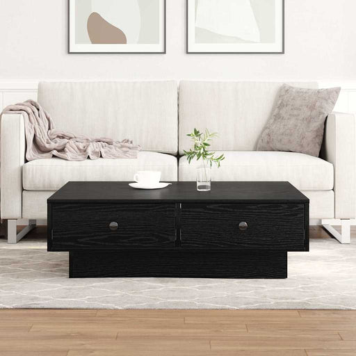 Masă de cafea Stejar Negru 90 x 90 x 28 cm Lemn compozit - WALTI WALTI