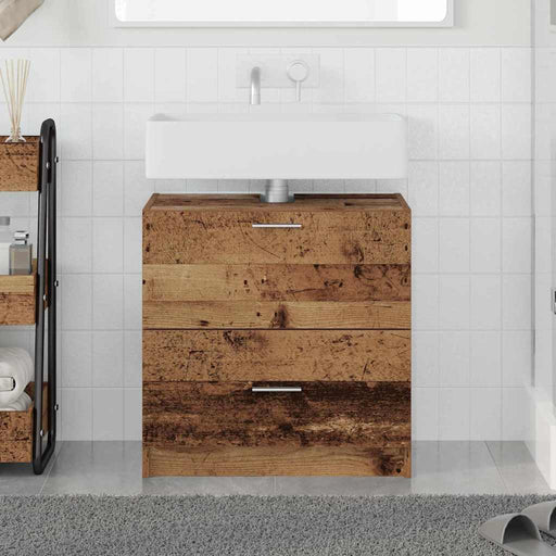 Dulap de Baie cu raft Lemn Vechi 59 x 37 x 59 cm Lemn compozit - WALTI WALTI