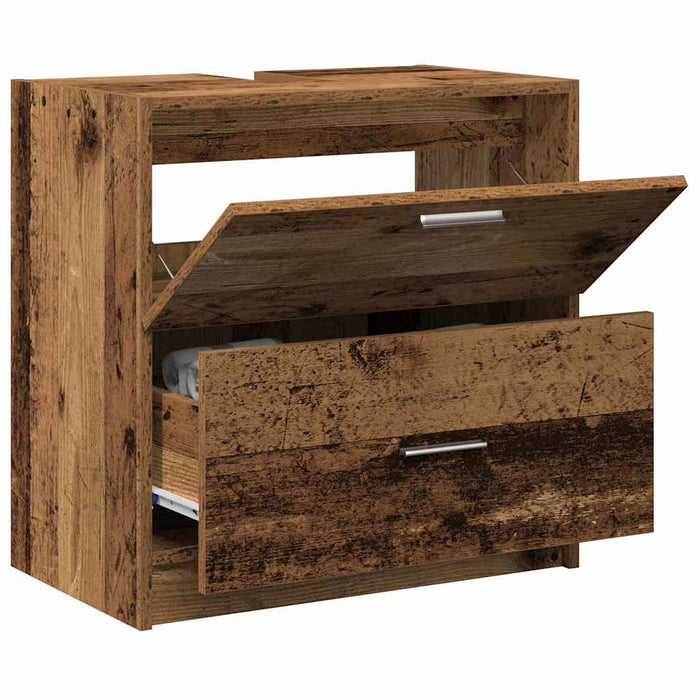 Dulap de Baie cu raft Lemn Vechi 59 x 37 x 59 cm Lemn compozit - WALTI WALTI