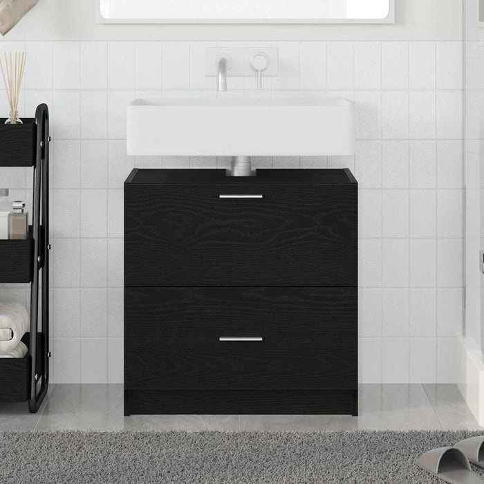 Dulap de Baie cu ușă Stejar Negru 59 x 37 x 59 cm Lemn compozit - WALTI WALTI