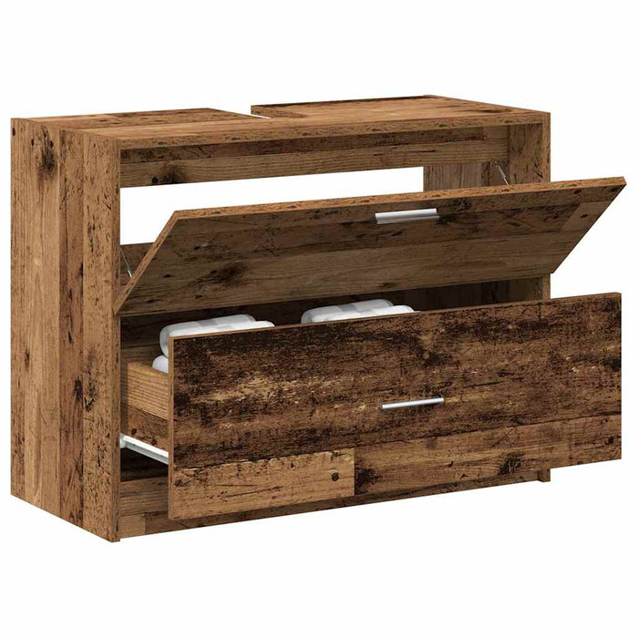 Dulap de Baie cu raft Lemn Vechi 78 x 37 x 59 cm Lemn compozit - WALTI WALTI