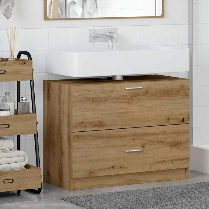 Dulap de Baie Stejar Artizanal 78 x 37 x 59 cm Lemn compozit - WALTI WALTI