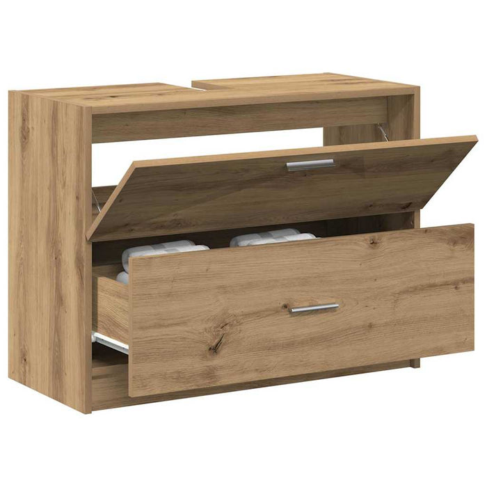 Dulap de Baie Stejar Artizanal 78 x 37 x 59 cm Lemn compozit - WALTI WALTI
