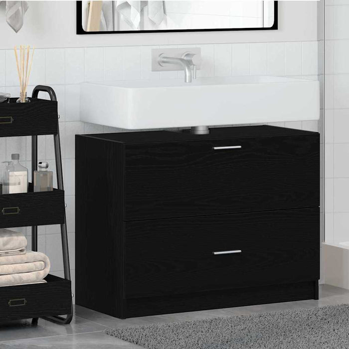 Dulap de Baie cu ușă Stejar Negru 78 x 37 x 59 cm Lemn compozit - WALTI WALTI