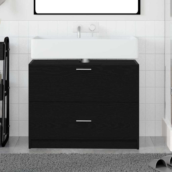 Dulap de Baie cu ușă Stejar Negru 78 x 37 x 59 cm Lemn compozit - WALTI WALTI