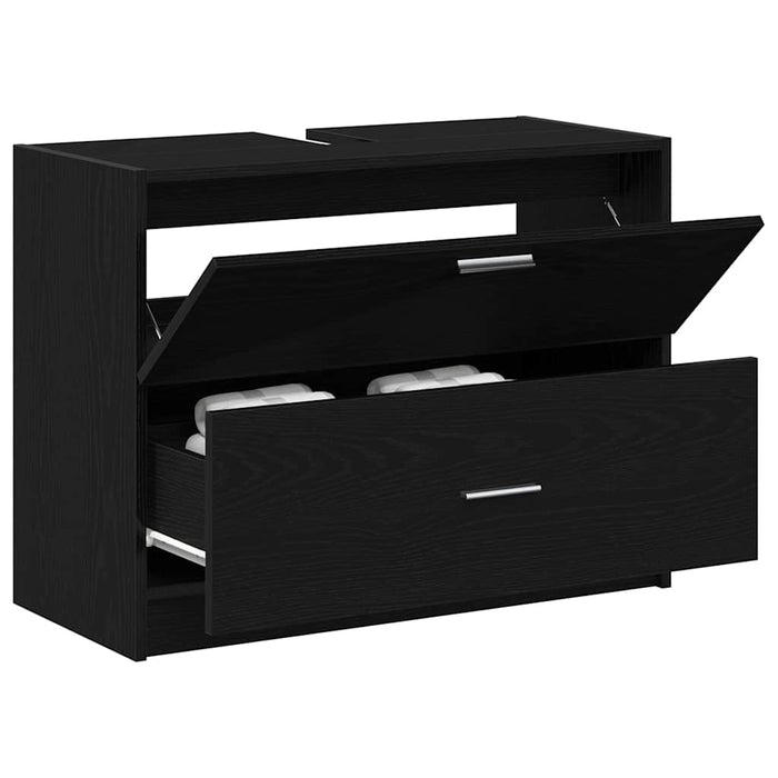 Dulap de Baie cu ușă Stejar Negru 78 x 37 x 59 cm Lemn compozit - WALTI WALTI