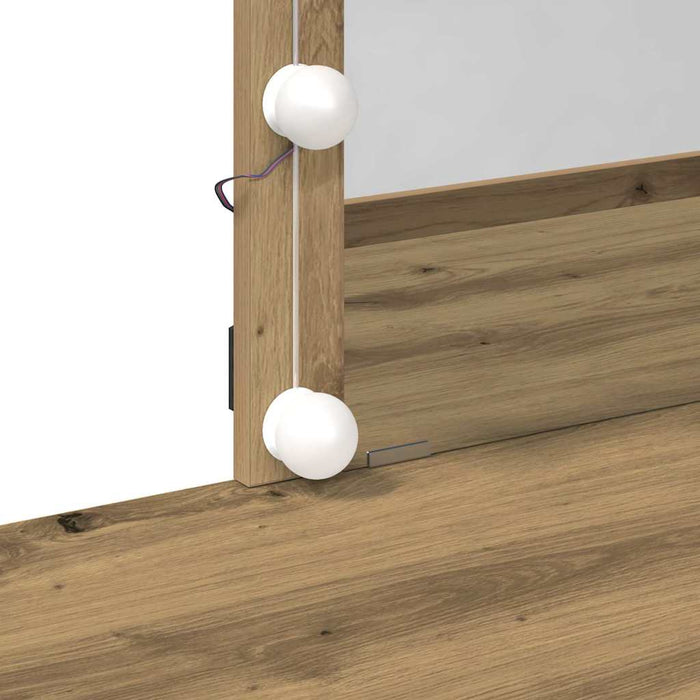 Masă de Toaletă cu sertar stejar artizanal 100 x 40 x 130 cm - WALTI WALTI