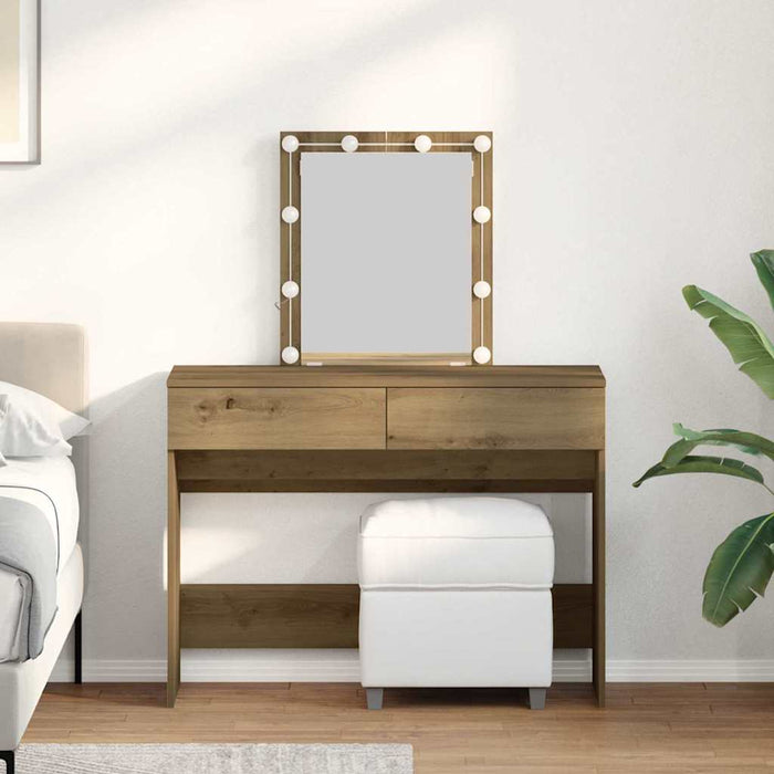 Masă de Toaletă cu sertar stejar artizanal 100 x 40 x 130 cm - WALTI WALTI