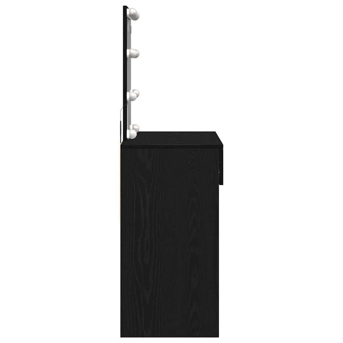 Masă de Toaletă Stejar negru 100 x 40 x 130 cm Lemn compozit - WALTI WALTI