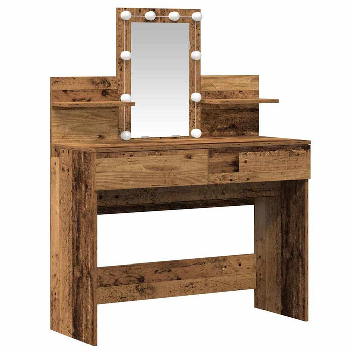 Masă de Machiaj Lemn vechi 100 x 40 x 130 cm Lemn compozit - WALTI WALTI